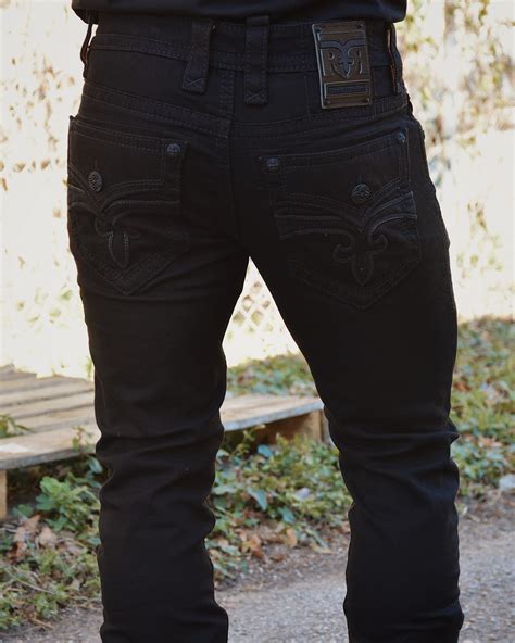 rock revival jeans black|Amazon.com: Black Rock Revival Jeans Mens